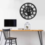 Wallity MTS - 001 Reloj de Pared Decorativo de Metal Negro